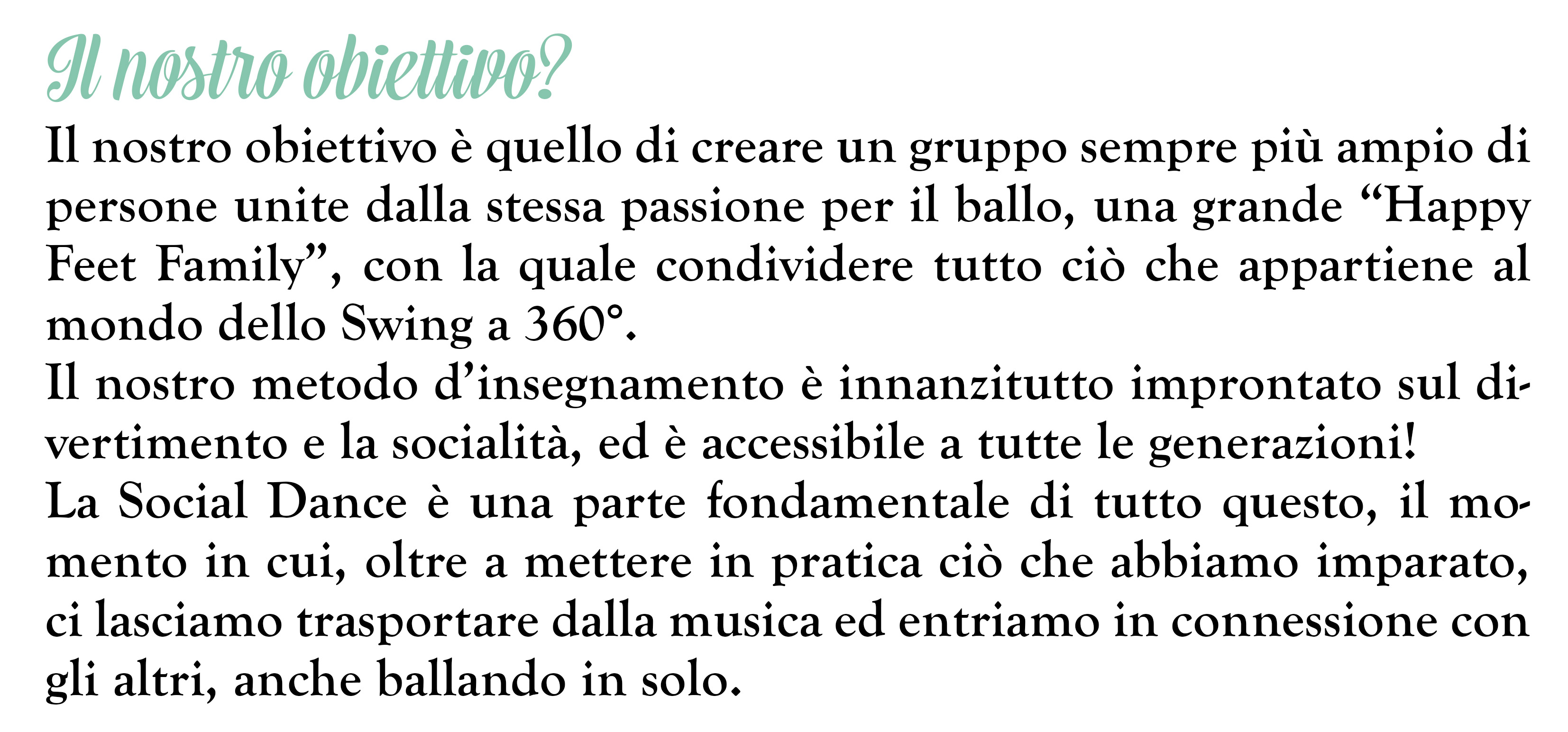 il nostro obiettivo?